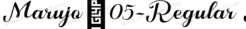 MarujoW05-Regular Re字体转换